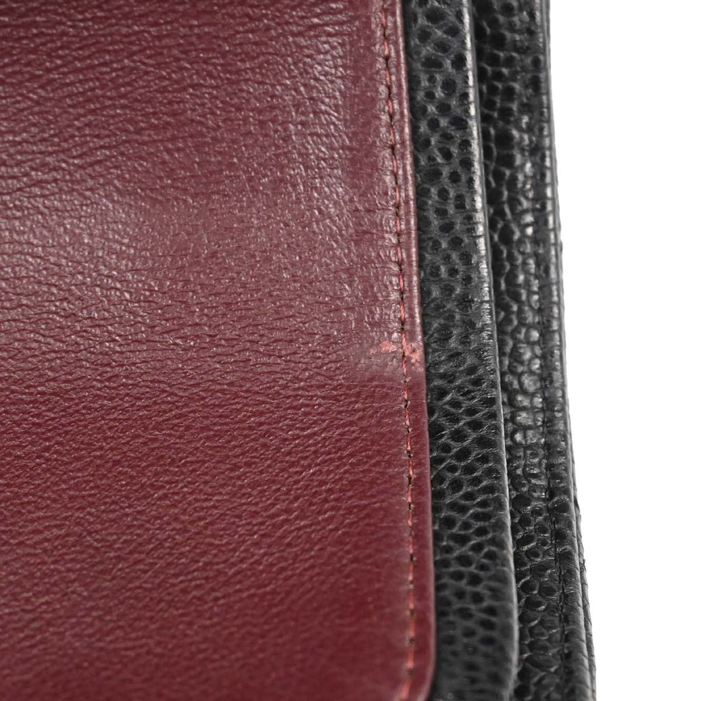 Chanel Black Caviar Skin Medium Classic Double Flap Shoulder Bag