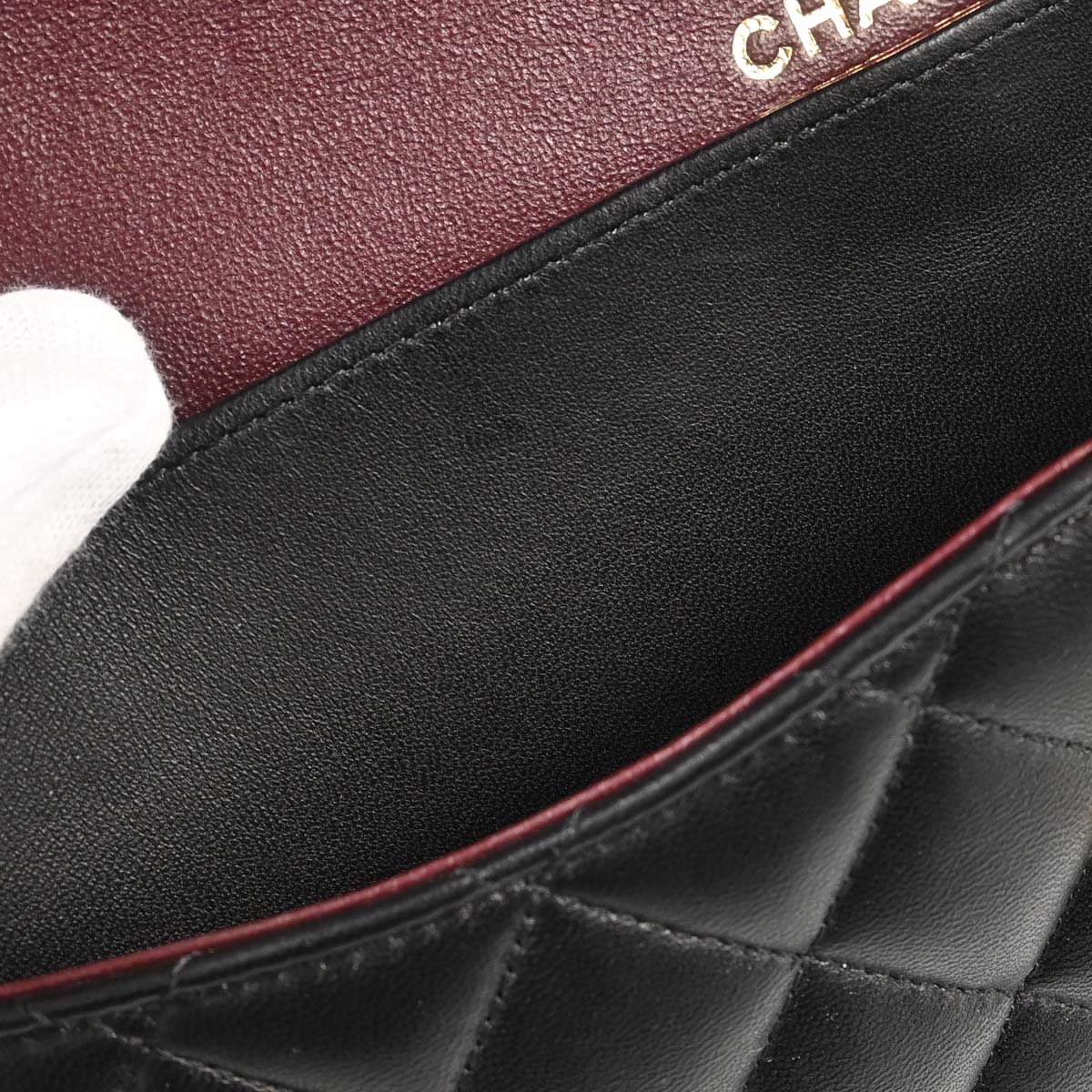 Chanel 2018-2019 Black Lambskin Medium Classic Double Flap Shoulder Bag
