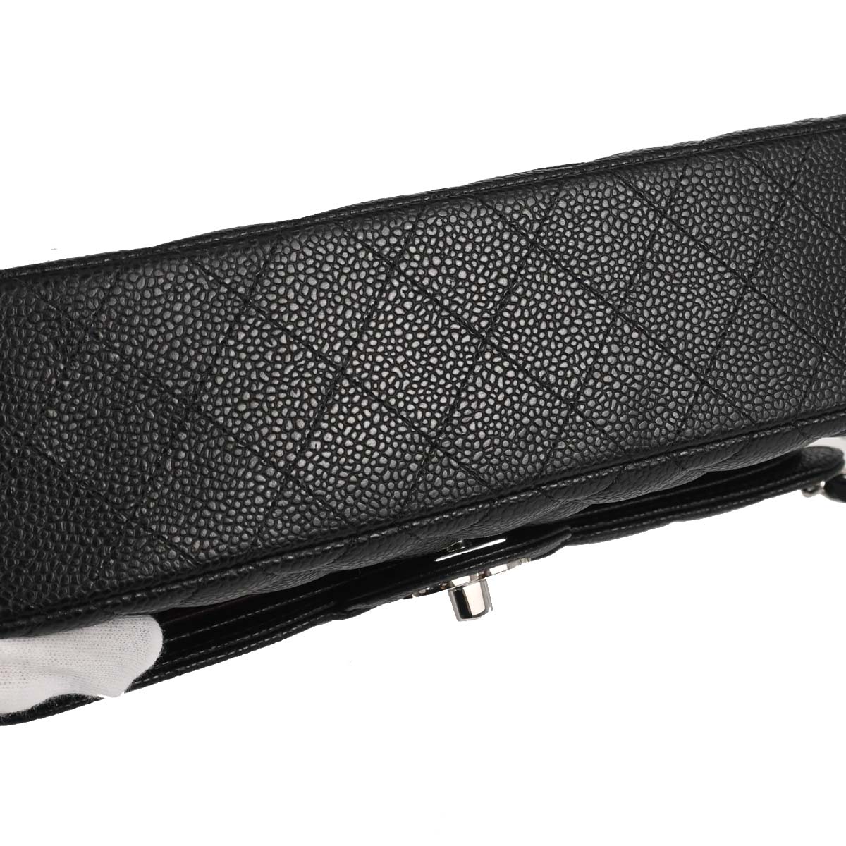 Chanel 2019 Black Caviar Skin Small Classic Double Flap Shoulder Bag