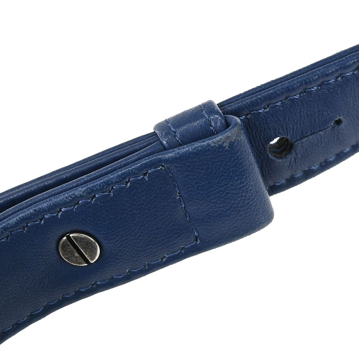 Boy Chanel Blue Tweed Denim Medium Double Chain Shoulder Bag