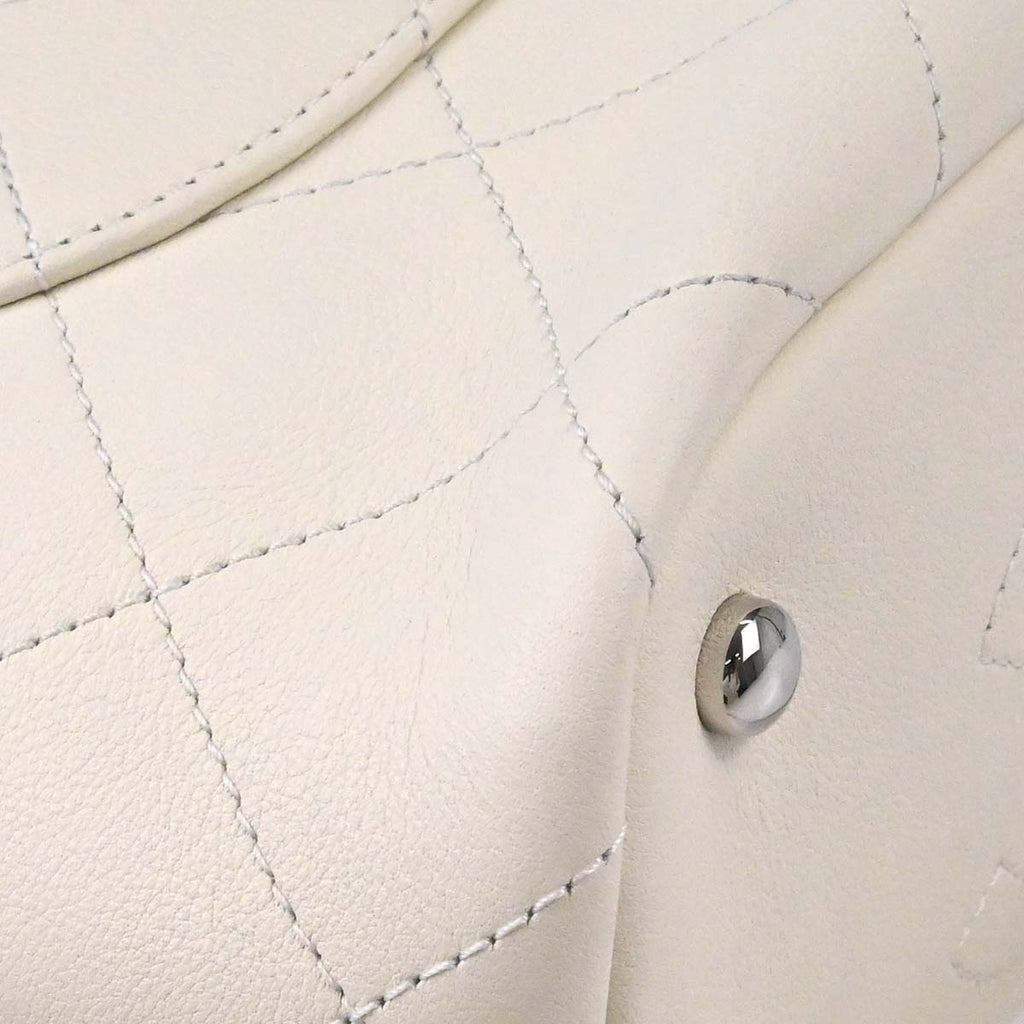 Chanel 2019 White Calfskin 2way Shoulder Bucket Handbag