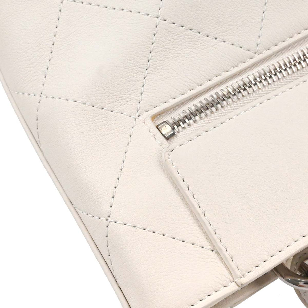 Chanel 2019 White Calfskin 2way Shoulder Bucket Handbag