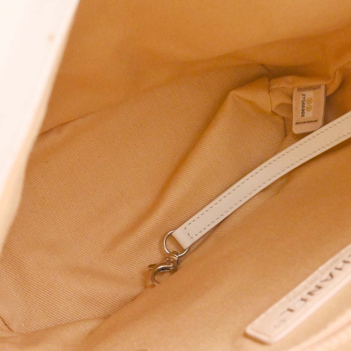 Chanel 2019 White Calfskin 2way Shoulder Bucket Handbag