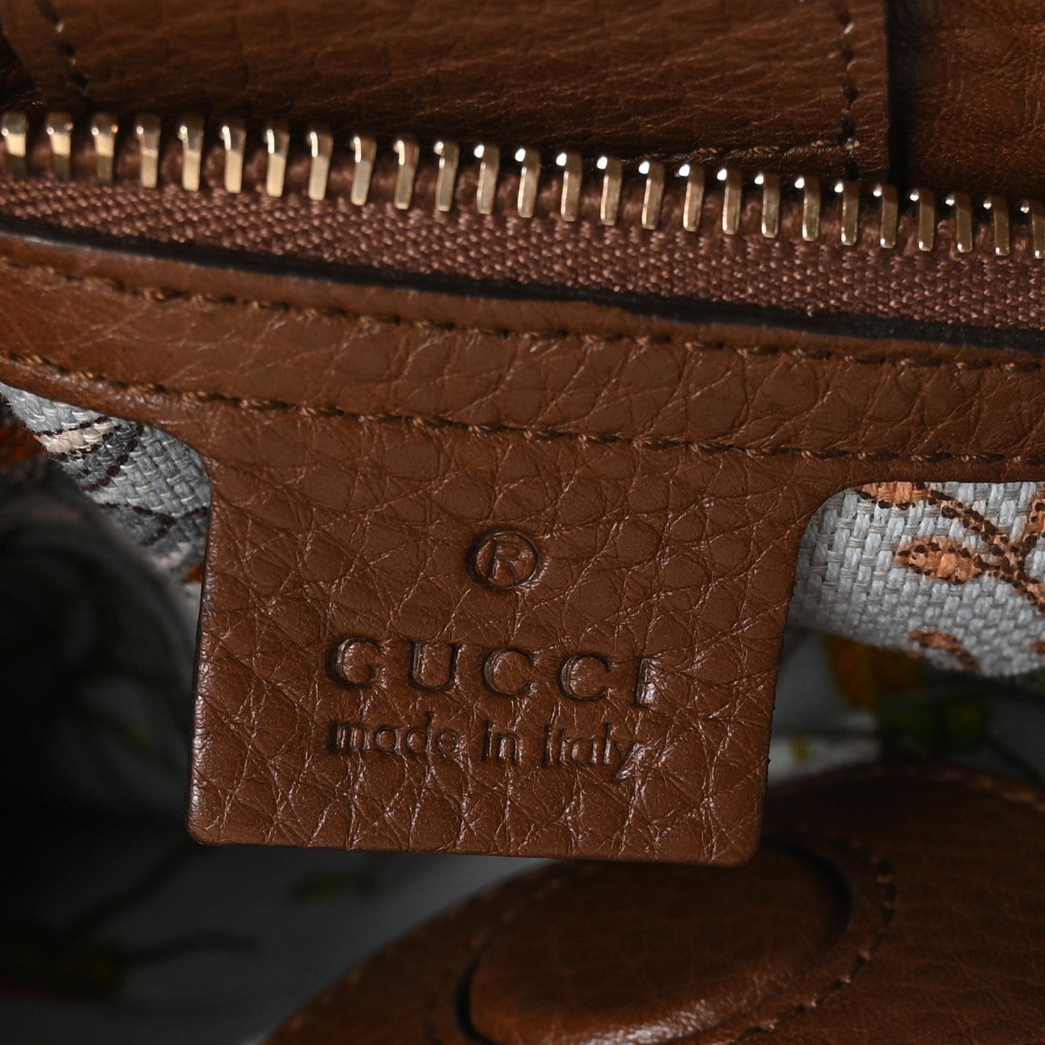 Gucci Calfskin Small Bamboo Shopper Tote Acero
