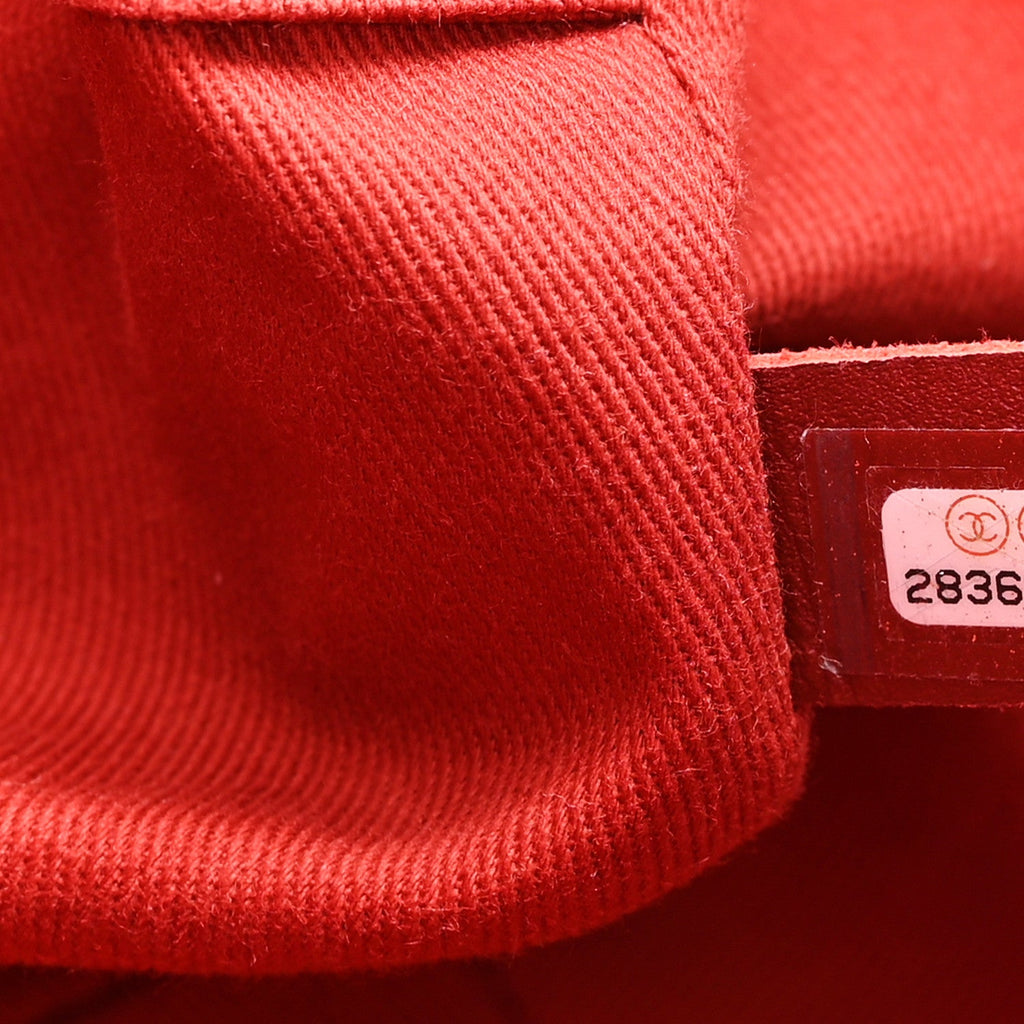 Chanel Lurex Boucle Medium Deauville Tote Red