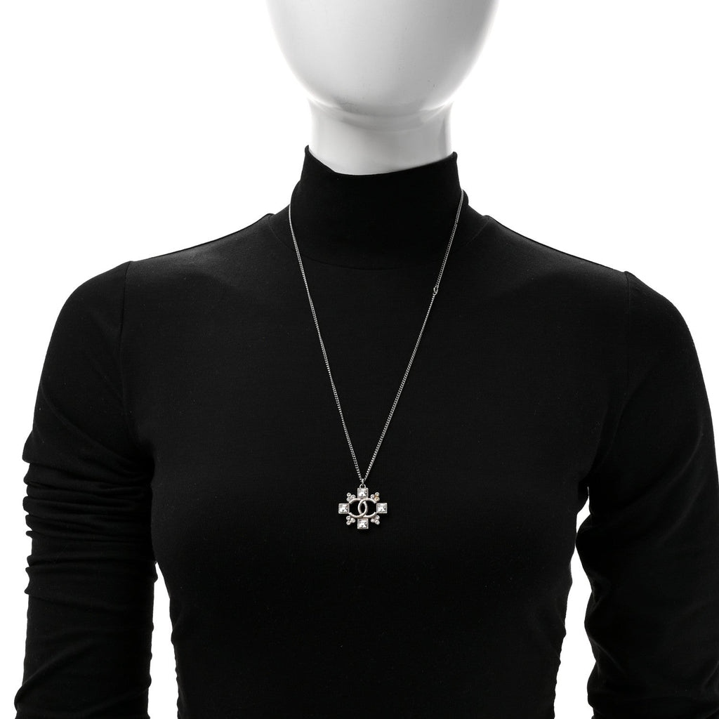 Crystal Strass Necklace Silver