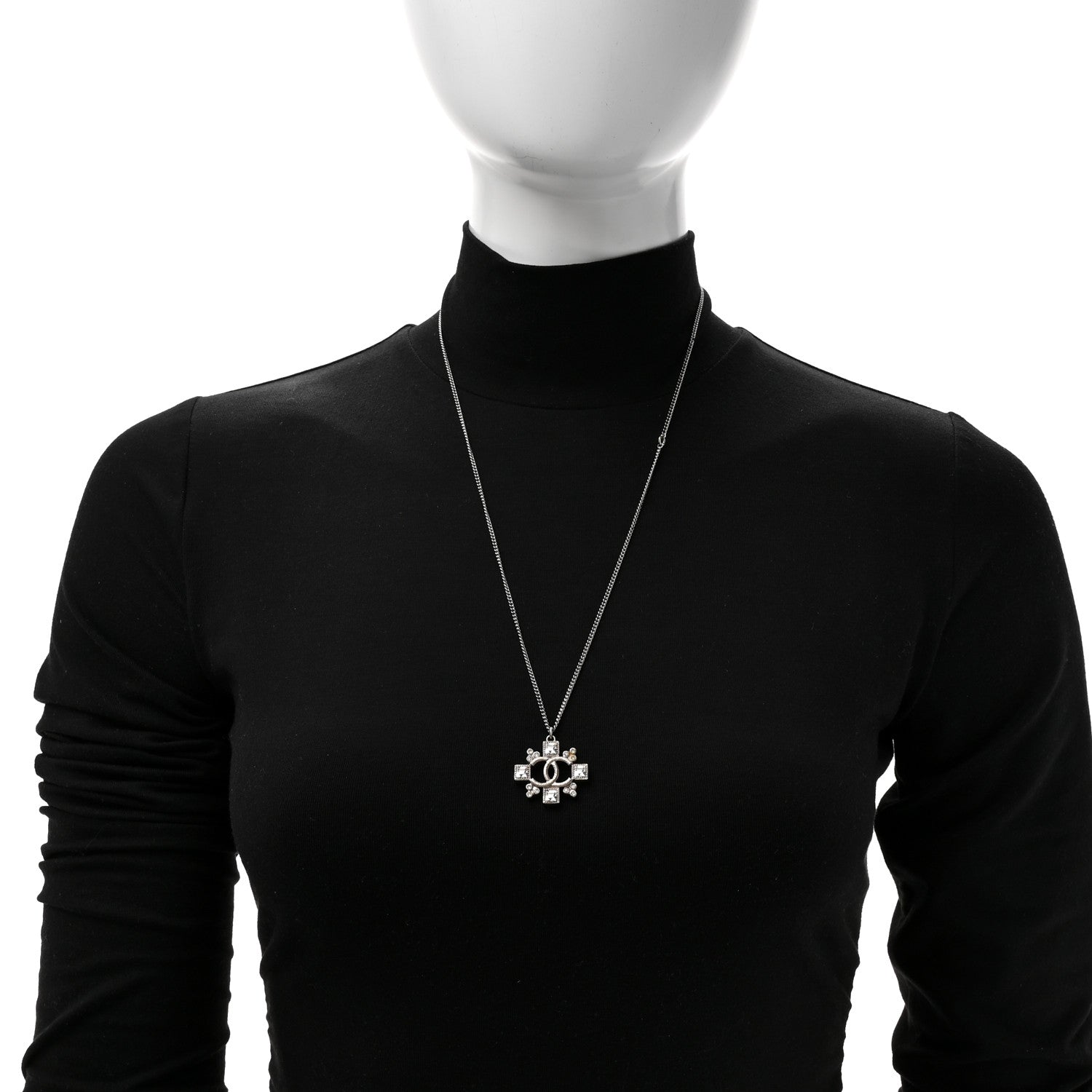 Crystal Strass Necklace Silver
