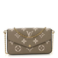 Louis Vuitton Empreinte Monogram Giant Felicie Pochette Tourterelle Creme