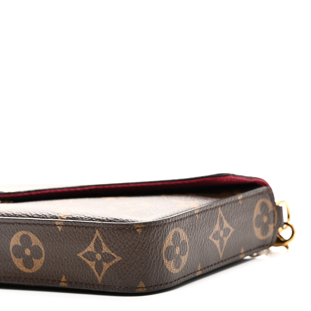 Louis Vuitton Monogram Pochette Felicie Chain Wallet Fuchsia