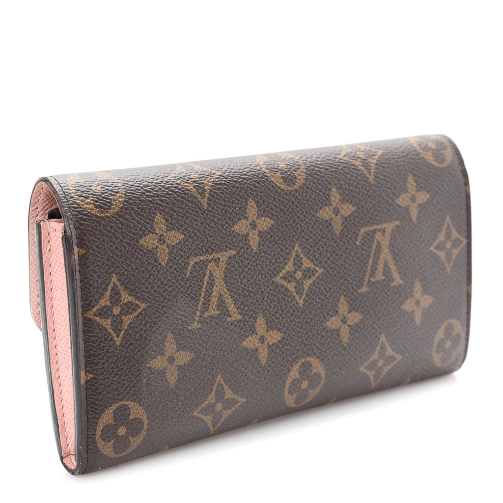 Louis Vuitton Monogram Emilie Wallet Rose Ballerine