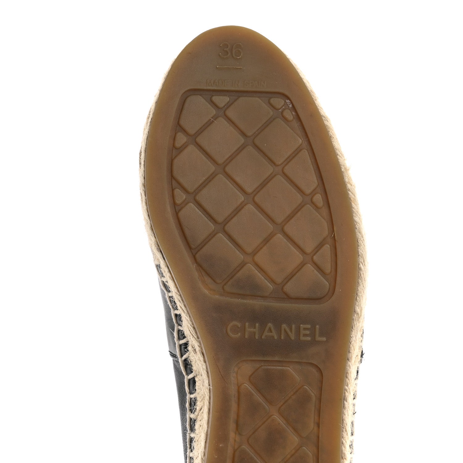 Lambskin CC Espadrilles 36 Black