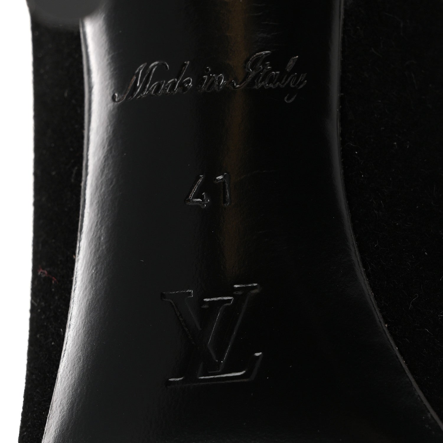 Louis Vuitton Suede High Boots 41 Black