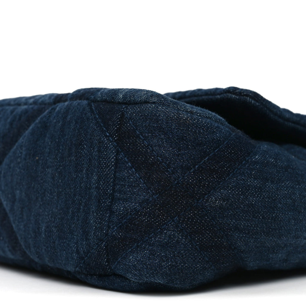 Chanel Denim Quilted Medium Chanel 19 Flap Blue