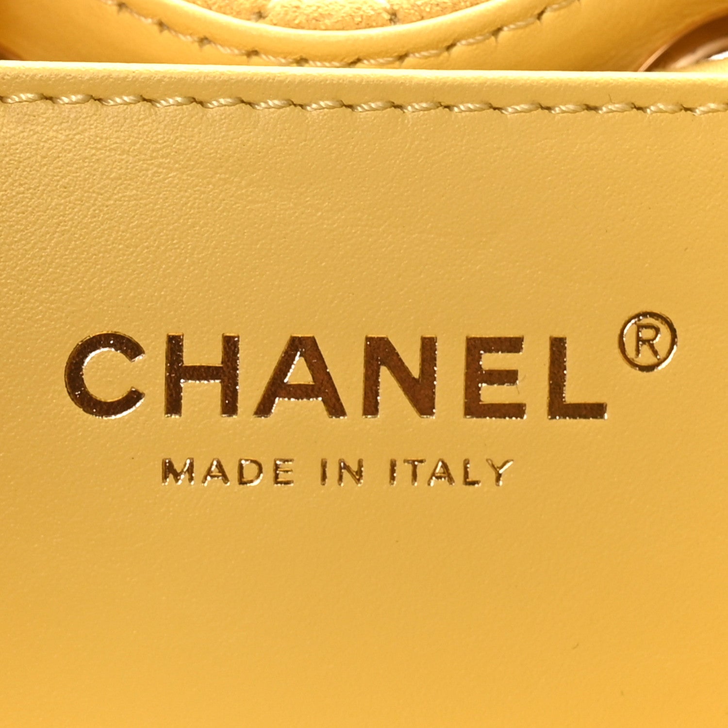 Chanel Suede Quilted Mini Chanel 25 Handbag Yellow