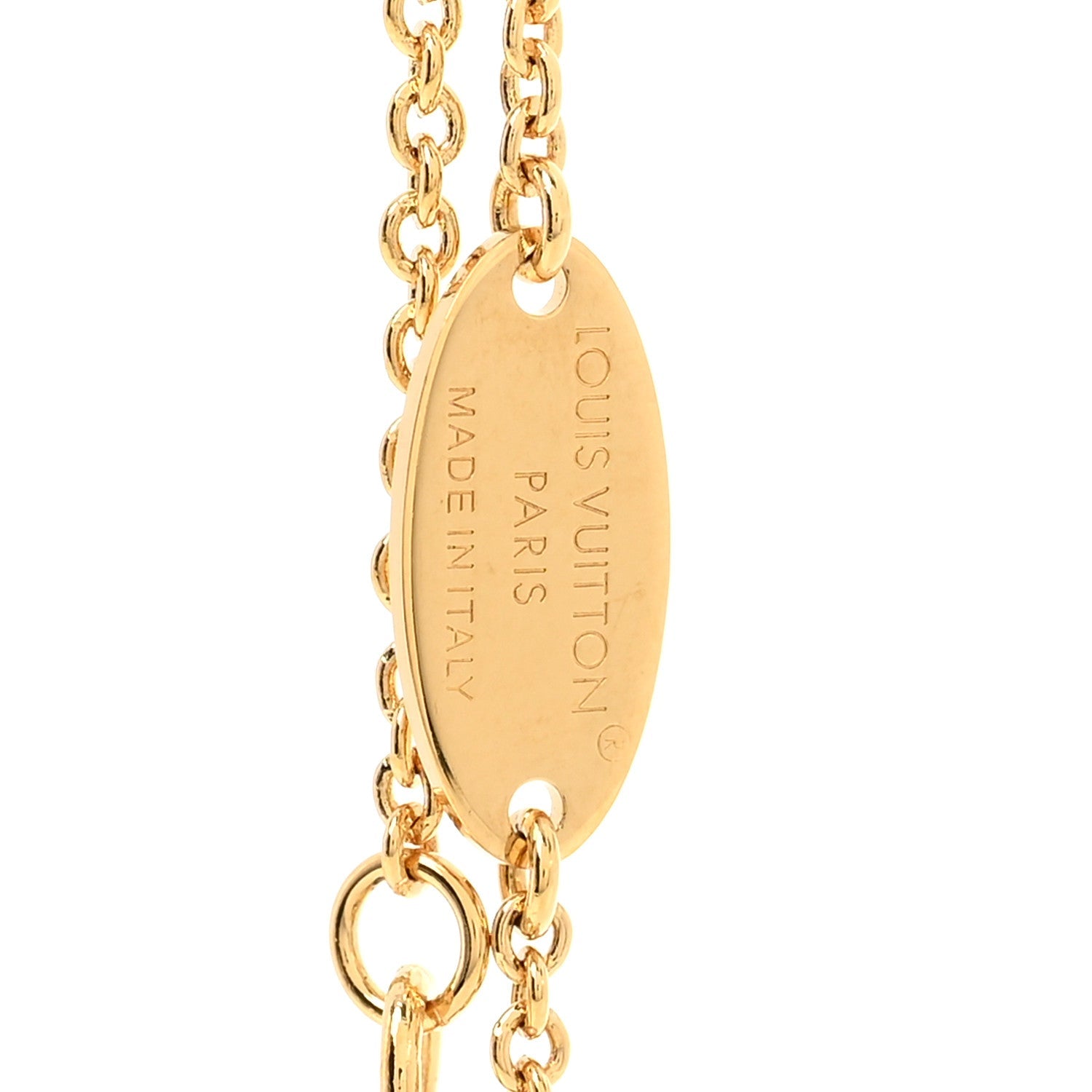 Louis Vuitton Metal Enamel LV Iconic Bracelet Gold Light Pink