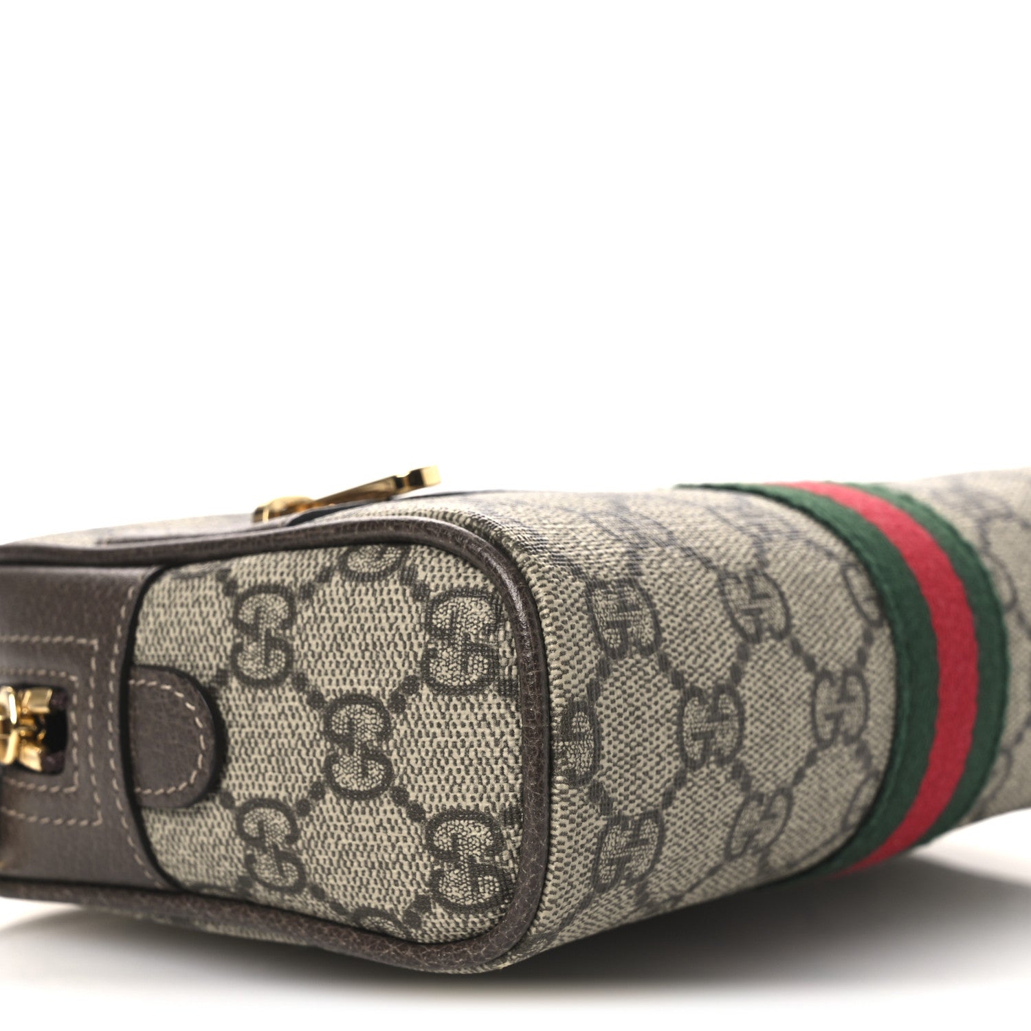 Gucci GG Supreme Monogram Web Small Ophidia Belt Bag 75 30 Dark Brown