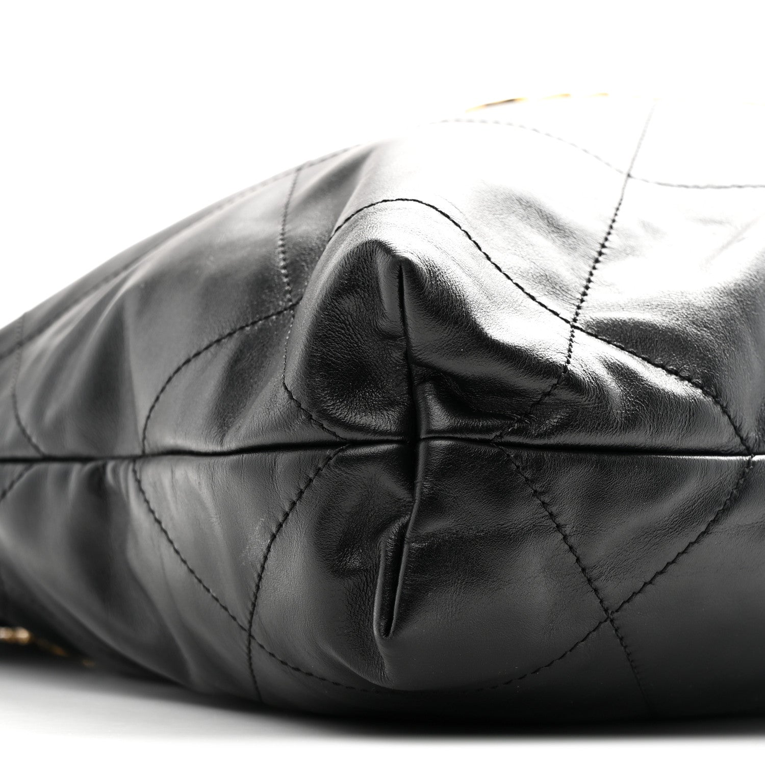 Chanel Shiny Calfskin Quilted Small Chanel 22 Black