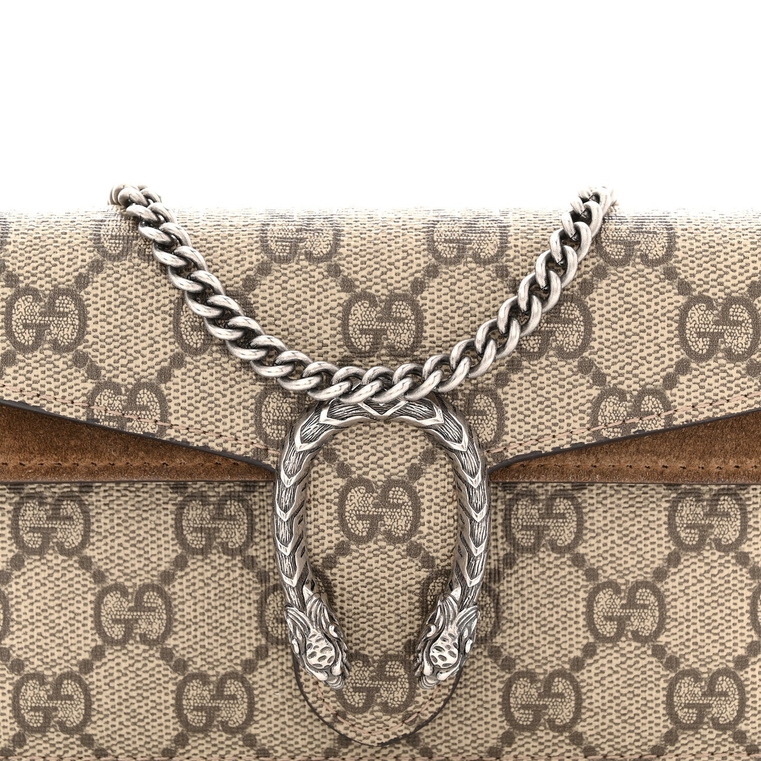 Gucci GG Supreme Monogram Super Mini Dionysus Shoulder Bag Taupe