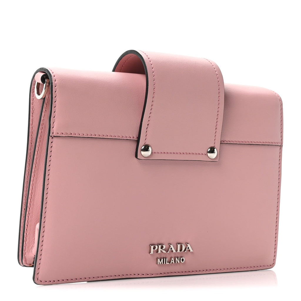 Prada City Calf Plex Ribbon Bag Pesco Giallo