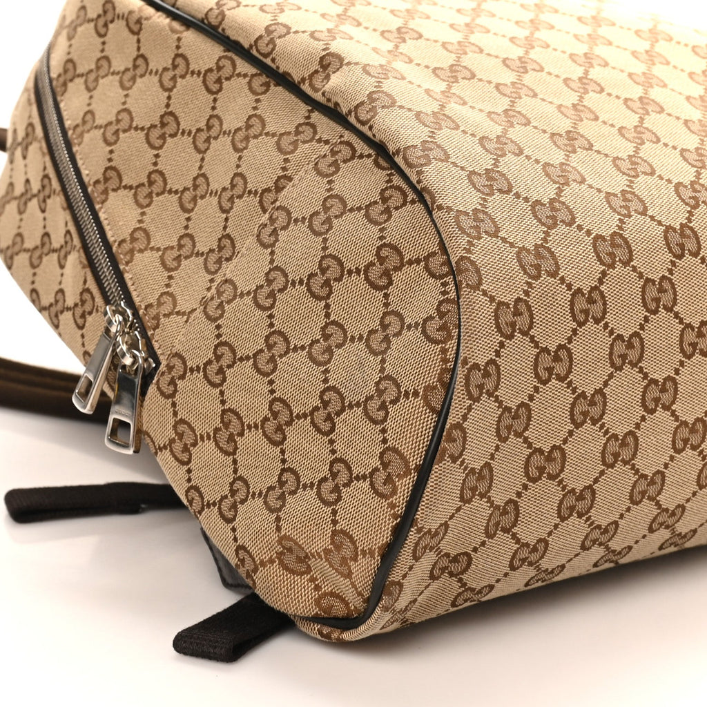 Gucci Monogram Travel Backpack Dark Brown