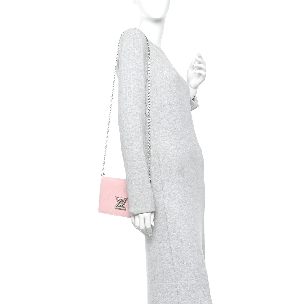 Louis Vuitton Epi Twist Belt Chain Wallet Rose Ballerine