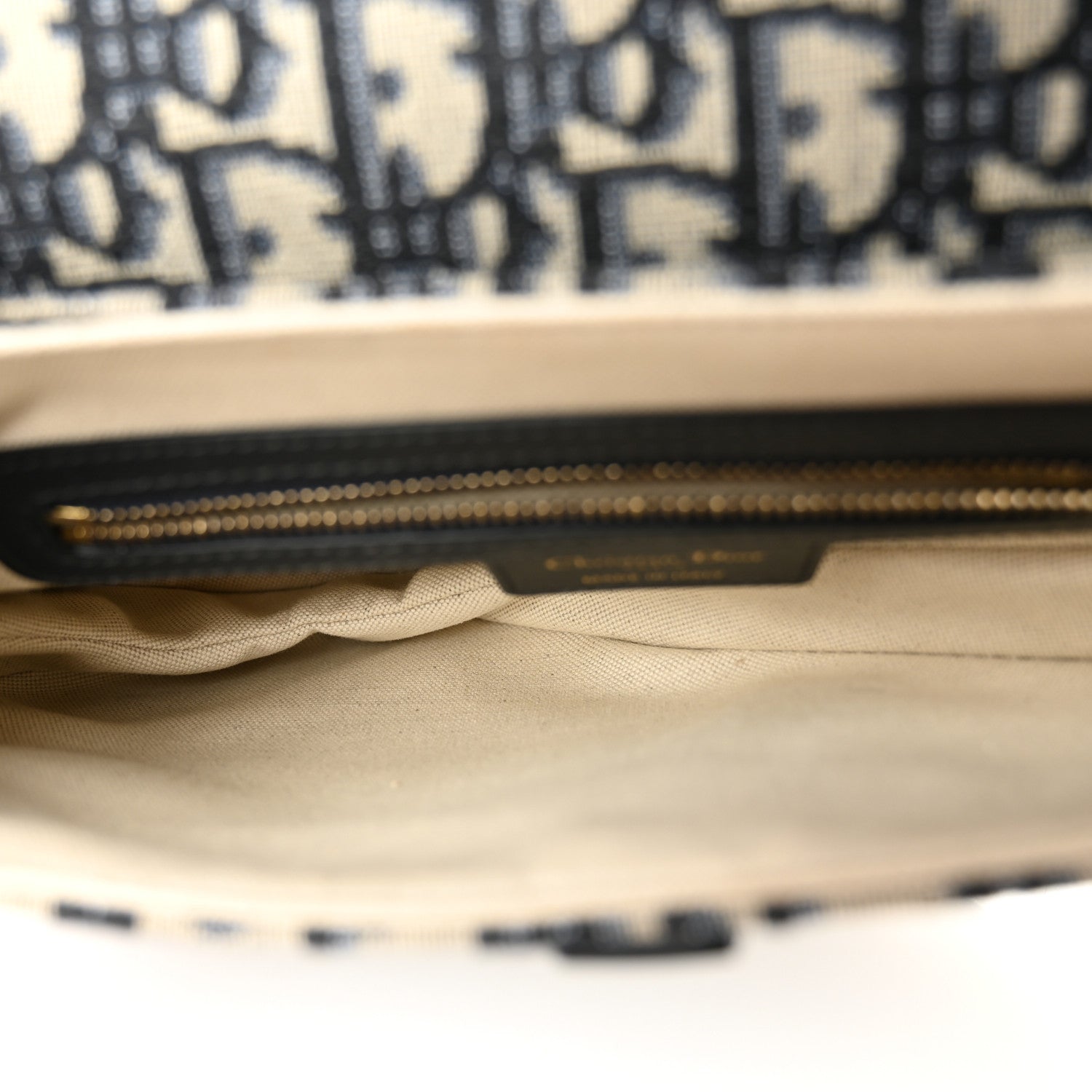 Christian Dior Oblique Saddle Bag Blue