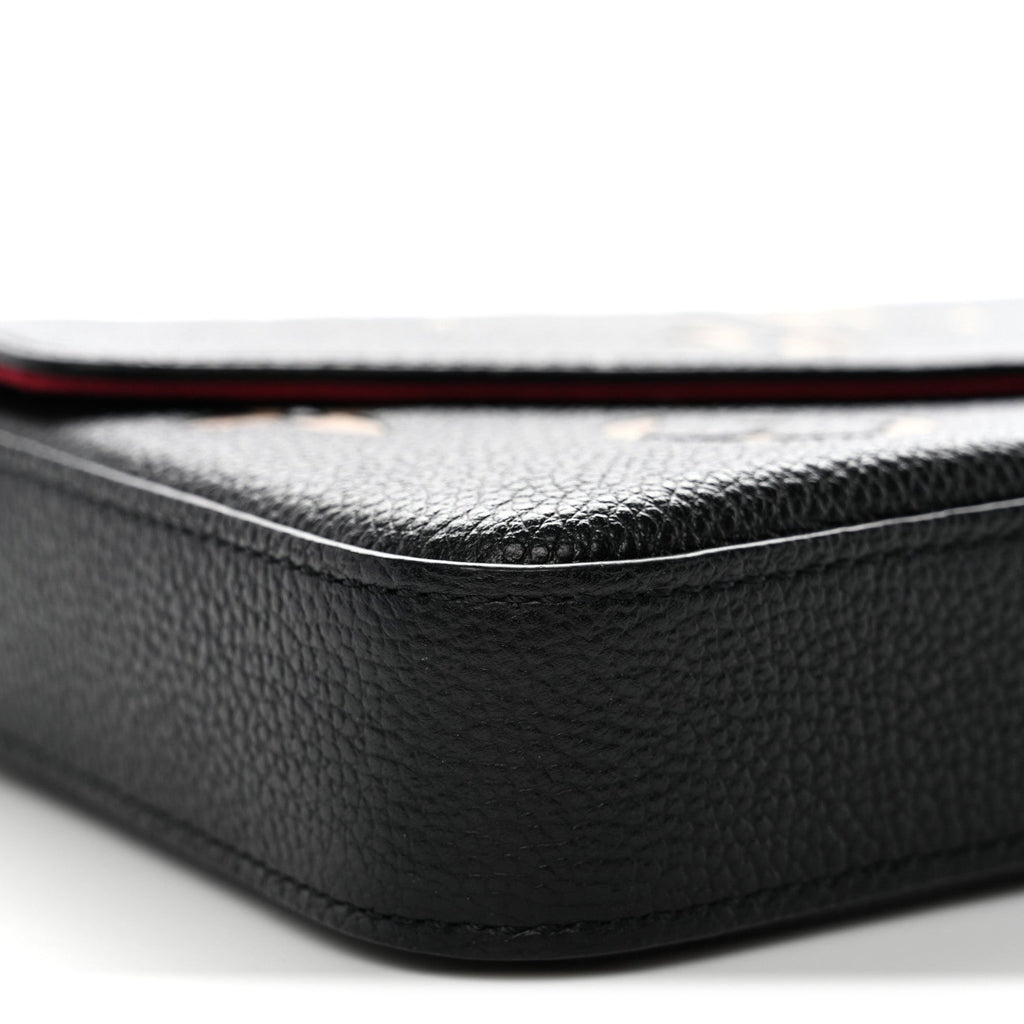 Louis Vuitton Empreinte Monogram Giant Felicie Pochette Black Beige