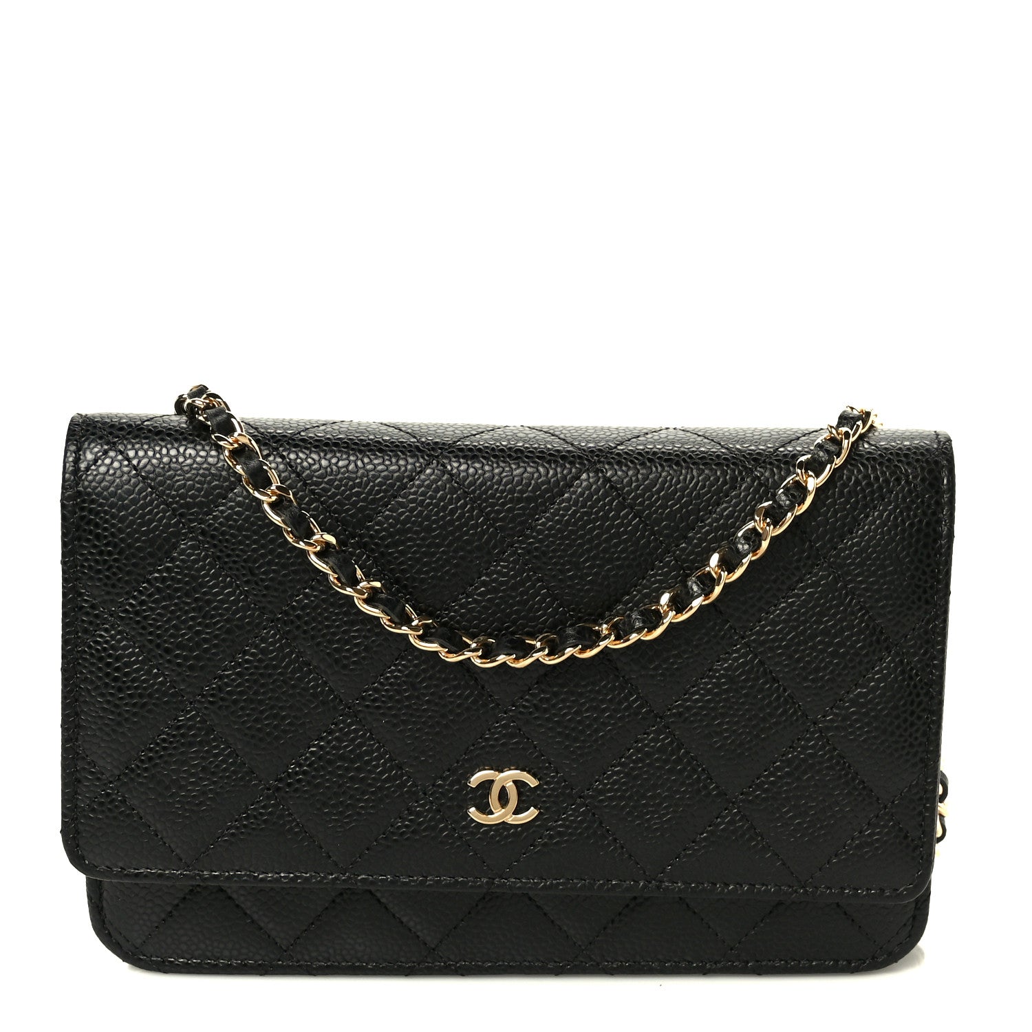 Chanel Caviar Quilted Wallet on Chain WOC Black
