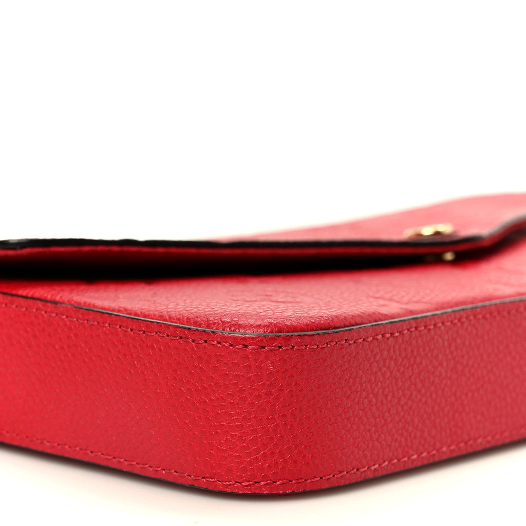 Louis Vuitton Empreinte Pochette Felicie Chain Wallet Scarlet