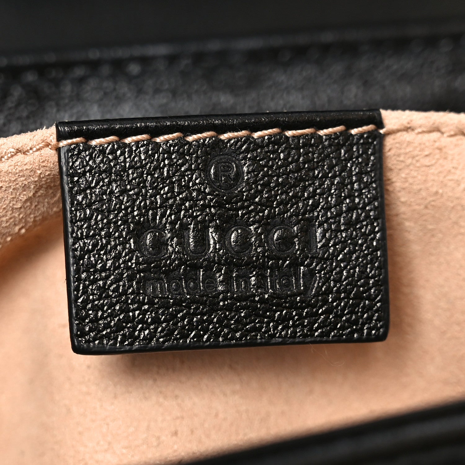 Gucci Monogram Matelasse Diagonal Mini GG Marmont Shoulder Bag Beige Black