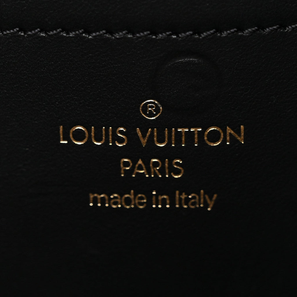 Louis Vuitton Calfskin Monogram Embossed Utility Crossbody Black