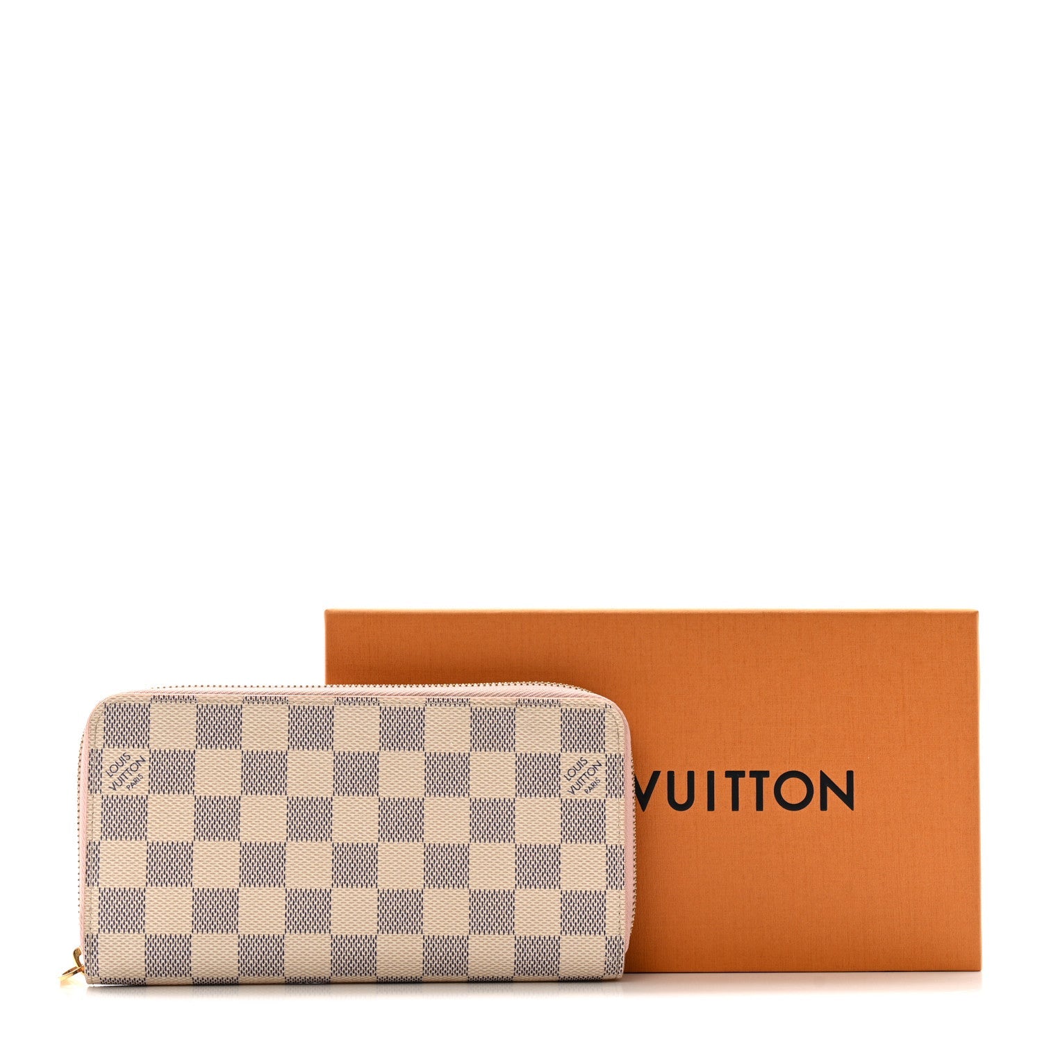 Louis Vuitton Damier Azur Zippy Wallet Rose Ballerine