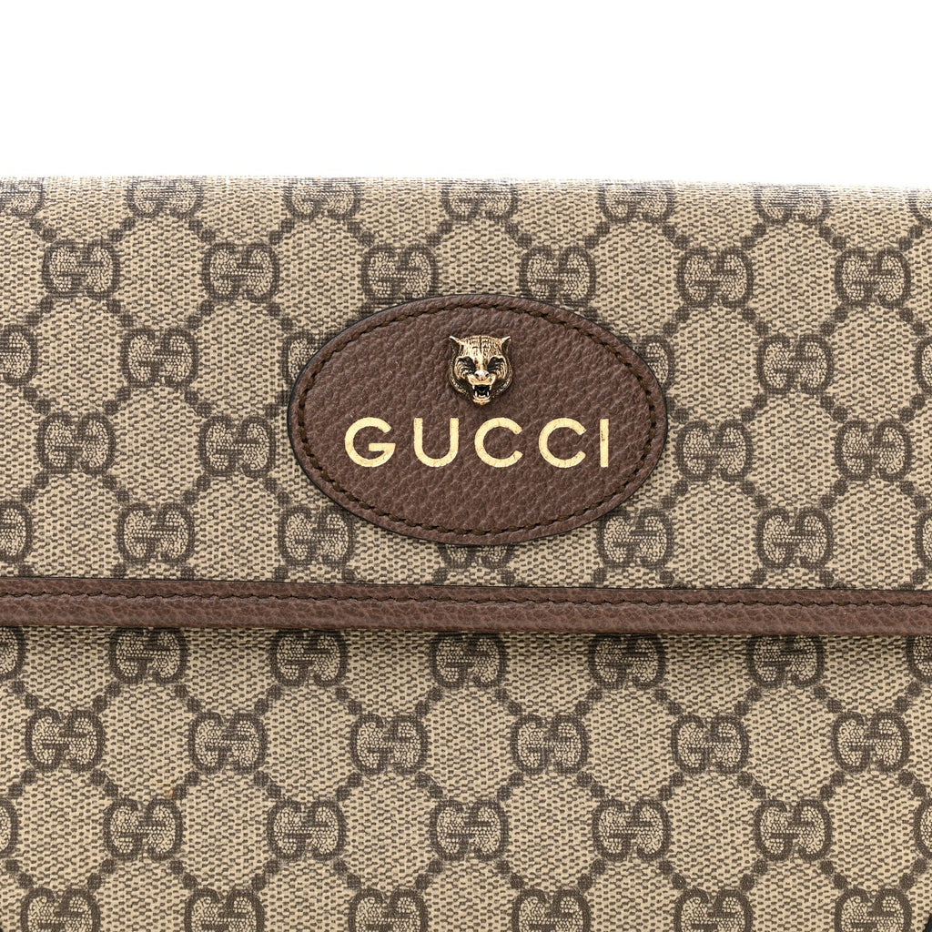 Gucci GG Supreme Monogram Neo Vintage Web Belt Bag Brown