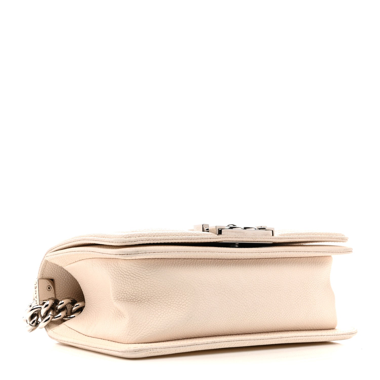 Chanel Caviar Quilted Small Boy Flap White