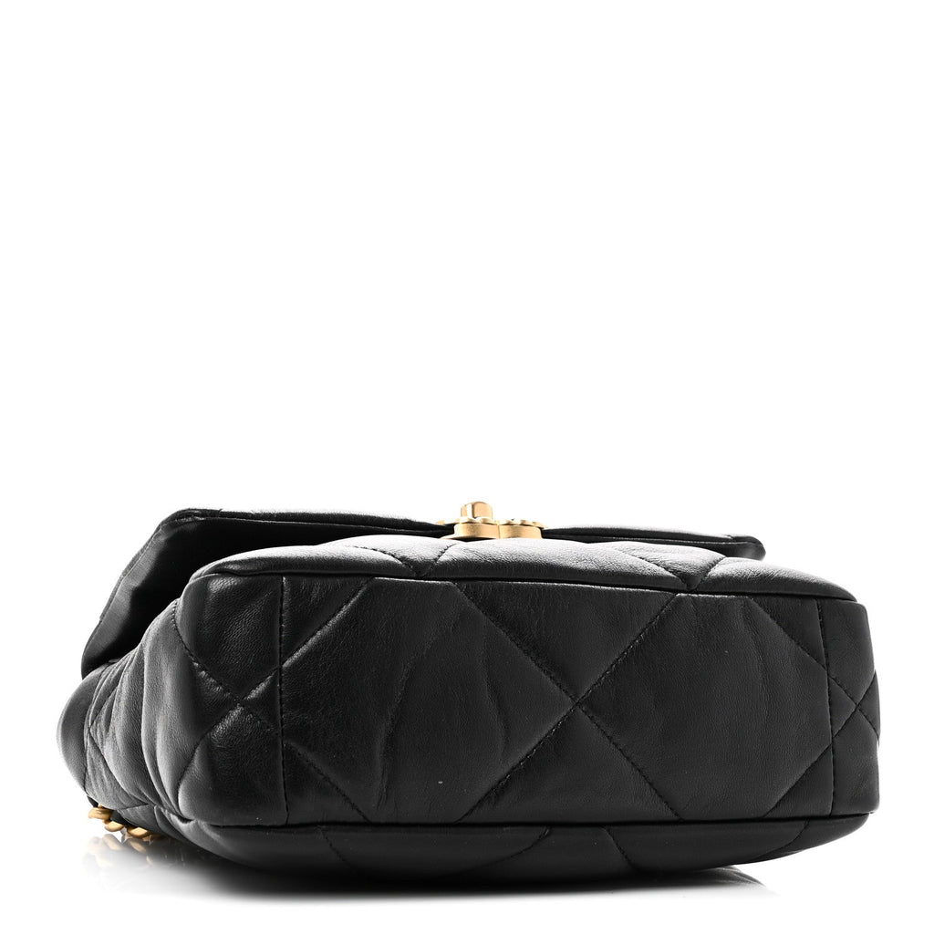 Chanel Lambskin Quilted Medium Chanel 19 Flap Black