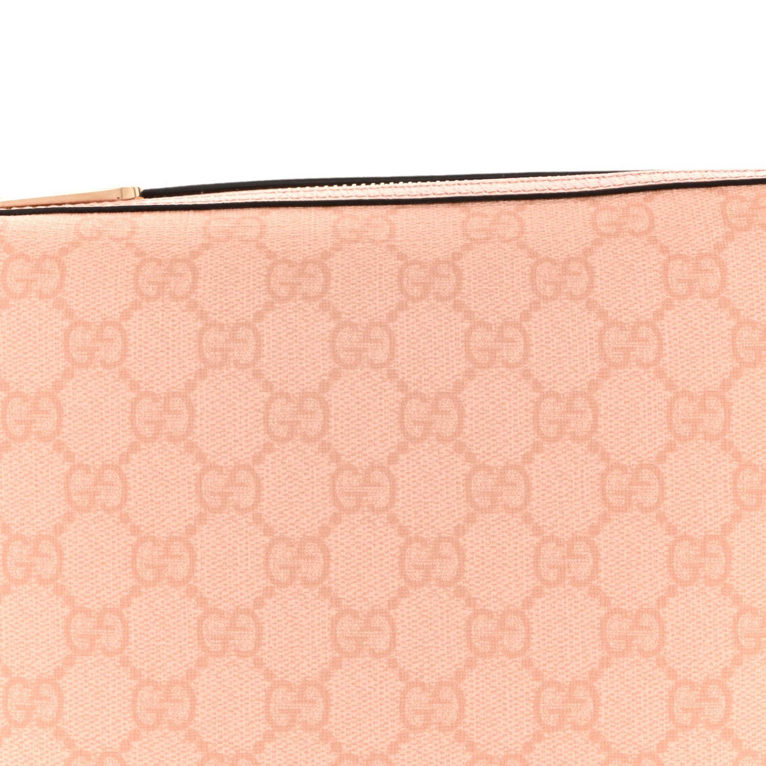 Gucci GG Supreme Monogram Textured Calfskin Web Super Mini Ophidia Shoulder Bag Pink
