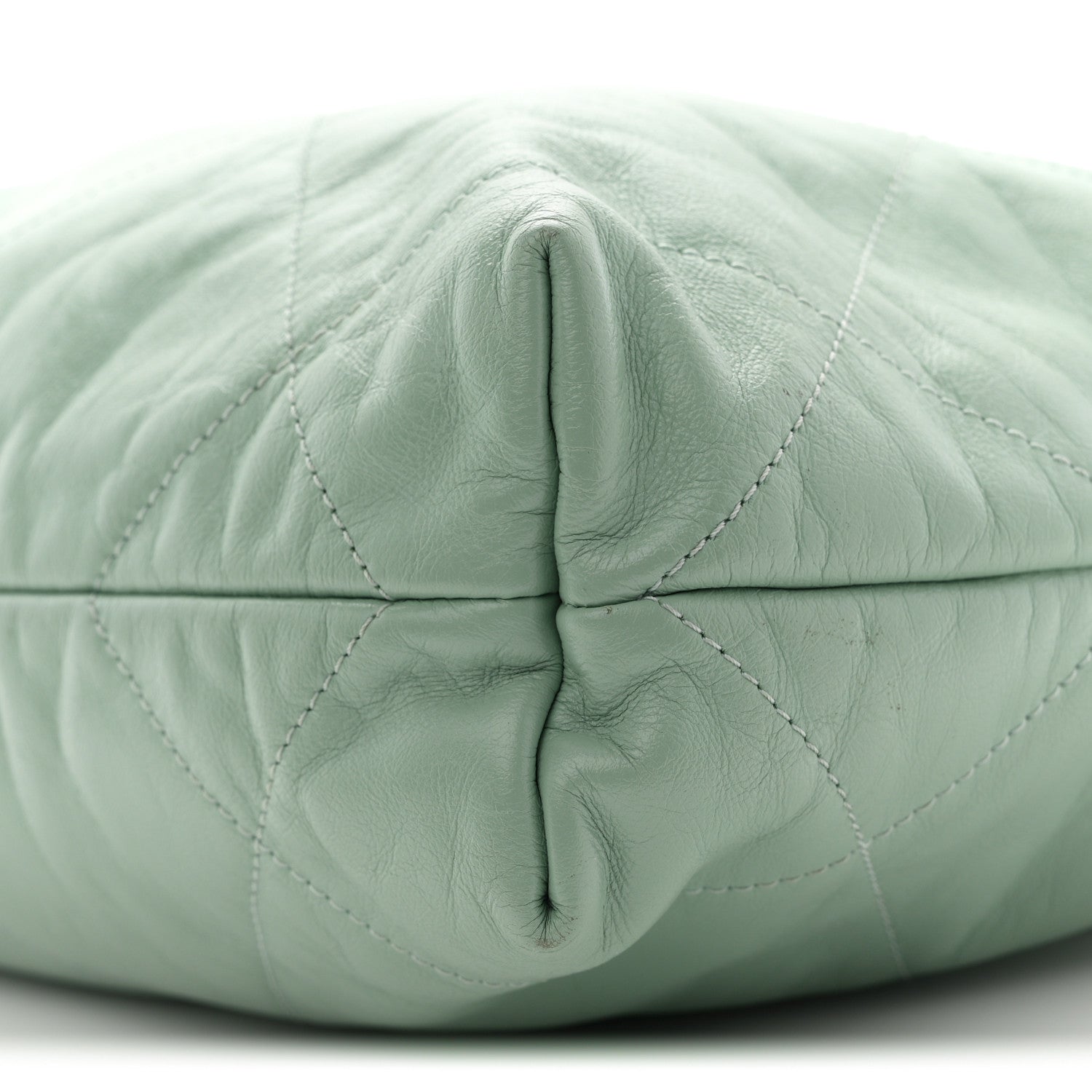 Chanel Shiny Calfskin Quilted Small Chanel 22 Light Green