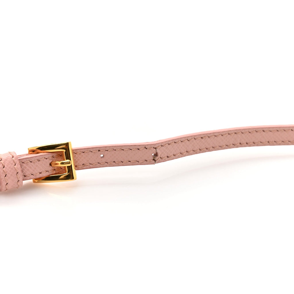 Prada Saffiano Lux Mini Camera Crossbody Bag Orchidea