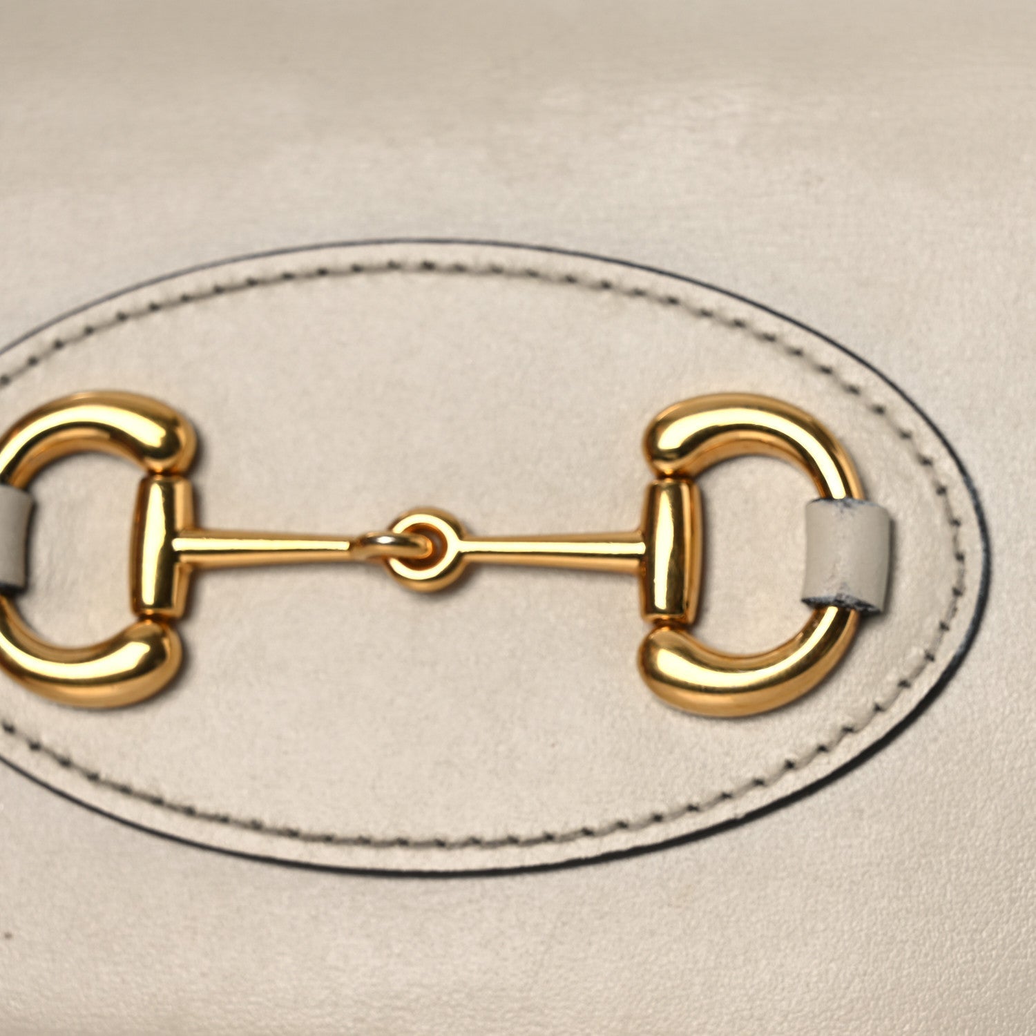 Gucci Boarded Plutone Calfskin Horsebit 1955 Wallet On Chain Mystic White