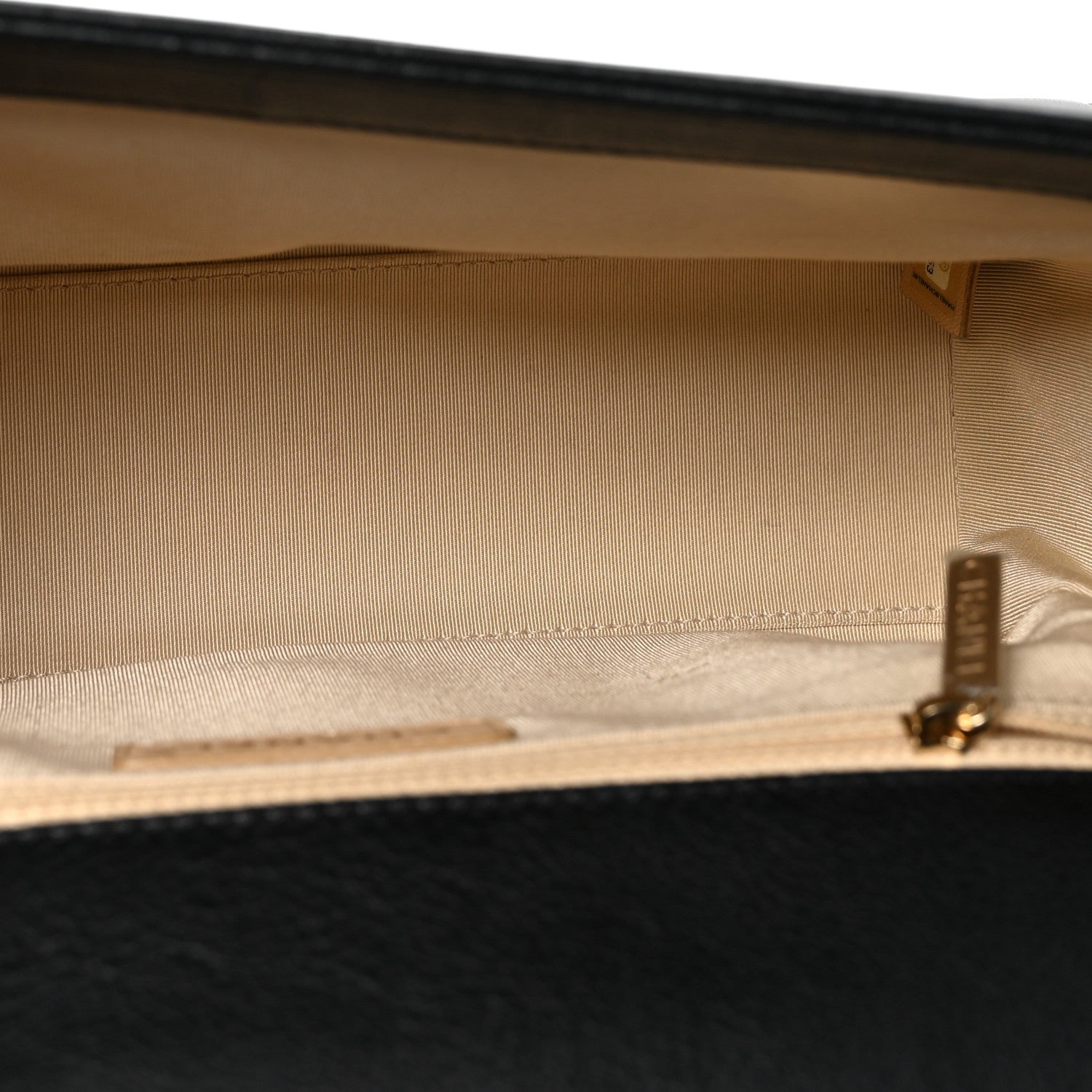 Chanel Grained Calfskin Quilted Large Label Click Flap Bag Black