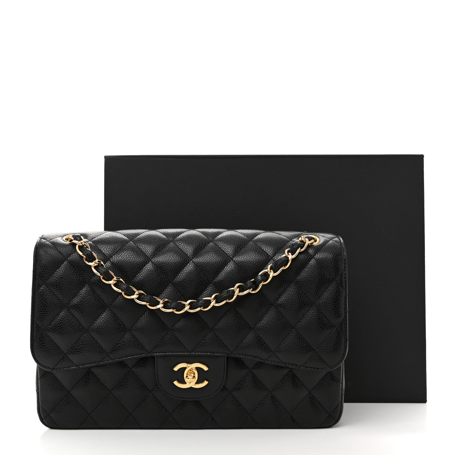 Chanel Caviar Quilted Jumbo Double Flap Black
