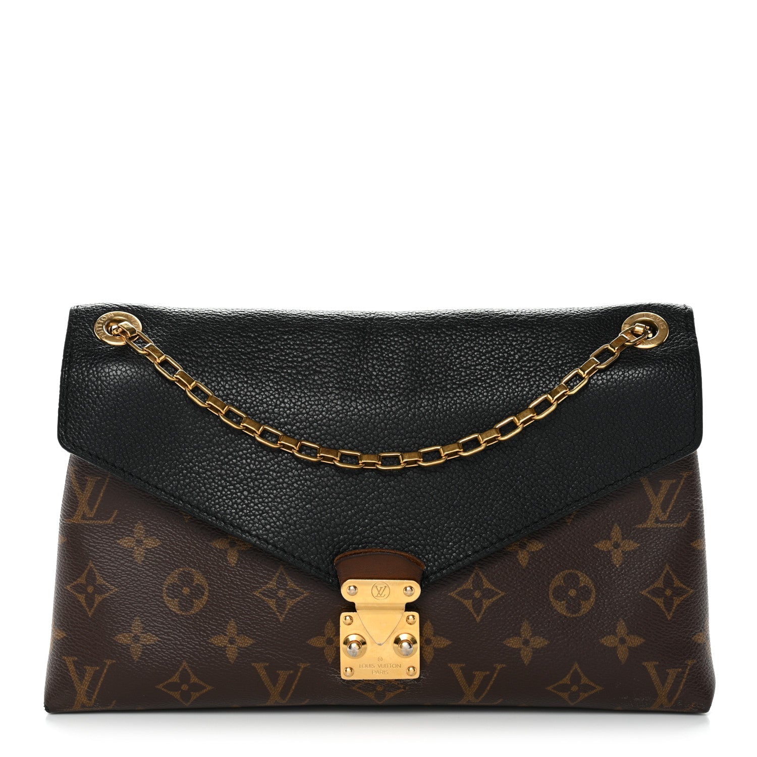 Louis Vuitton Monogram Pallas Chain Black