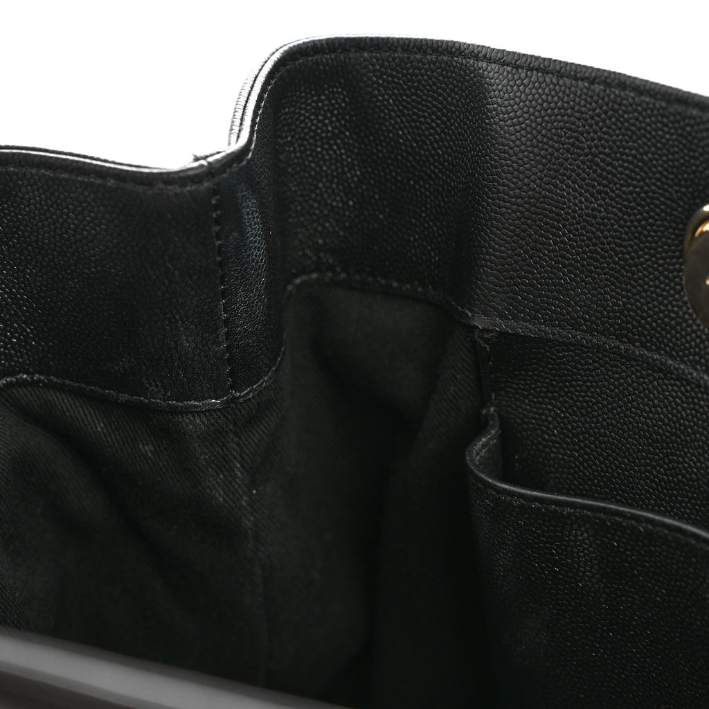 Chanel Caviar Quilted Small Shopping Tote  Black