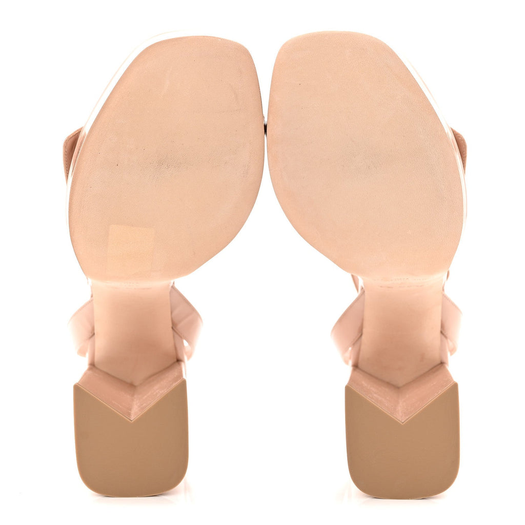 Louis Vuitton Patent Shake Platform Sandal 39.5 Nude Pink
