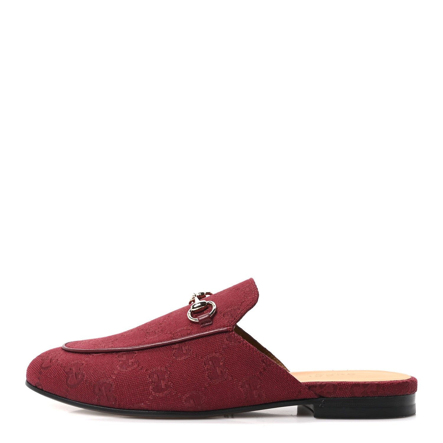 Gucci GG Monogram Canvas Womens Princetown Slippers 37.5 Ancora