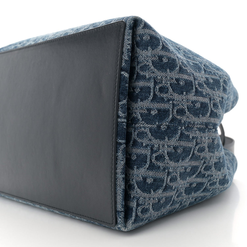 Christian Dior Denim Jacquard Oblique Medium Toujours Blue