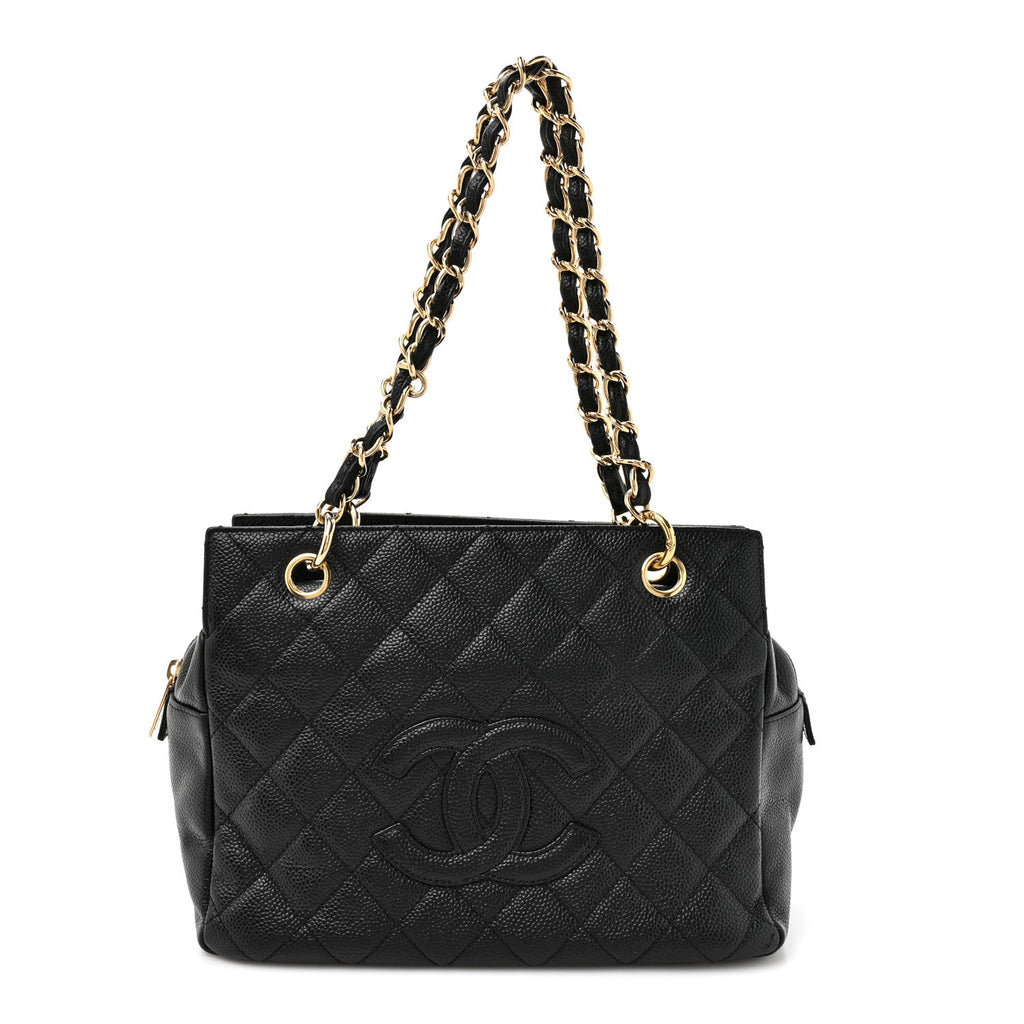 Chanel Caviar Quilted Petit Timeless Tote PTT Black