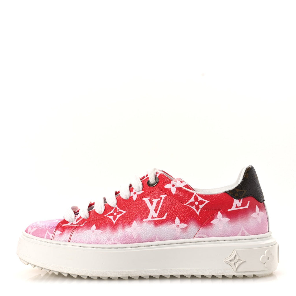 Louis Vuitton Monogram Escale Time Out Sneakers 35.5 Red