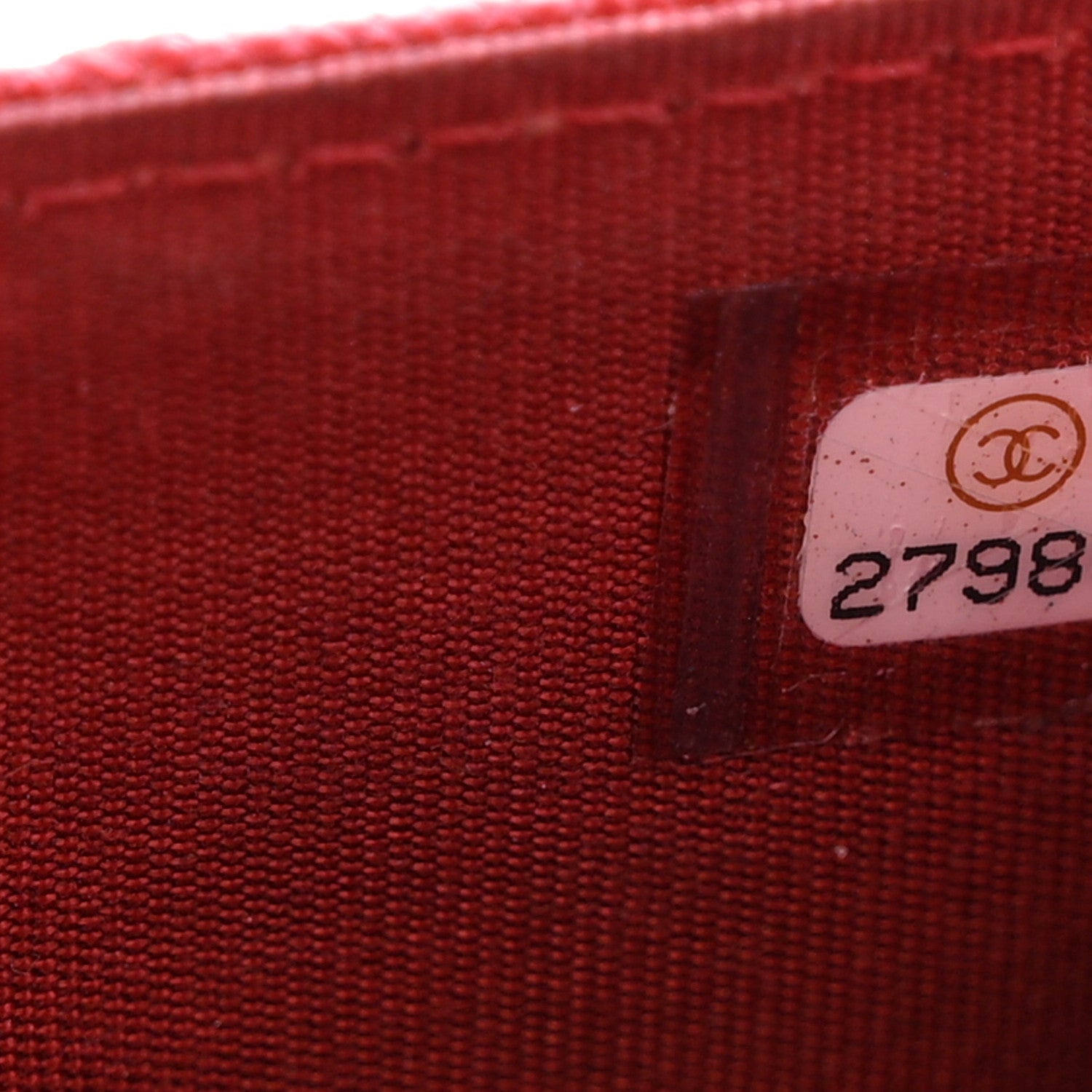 Caviar Quilted Boy Flap Card Holder Wallet Red