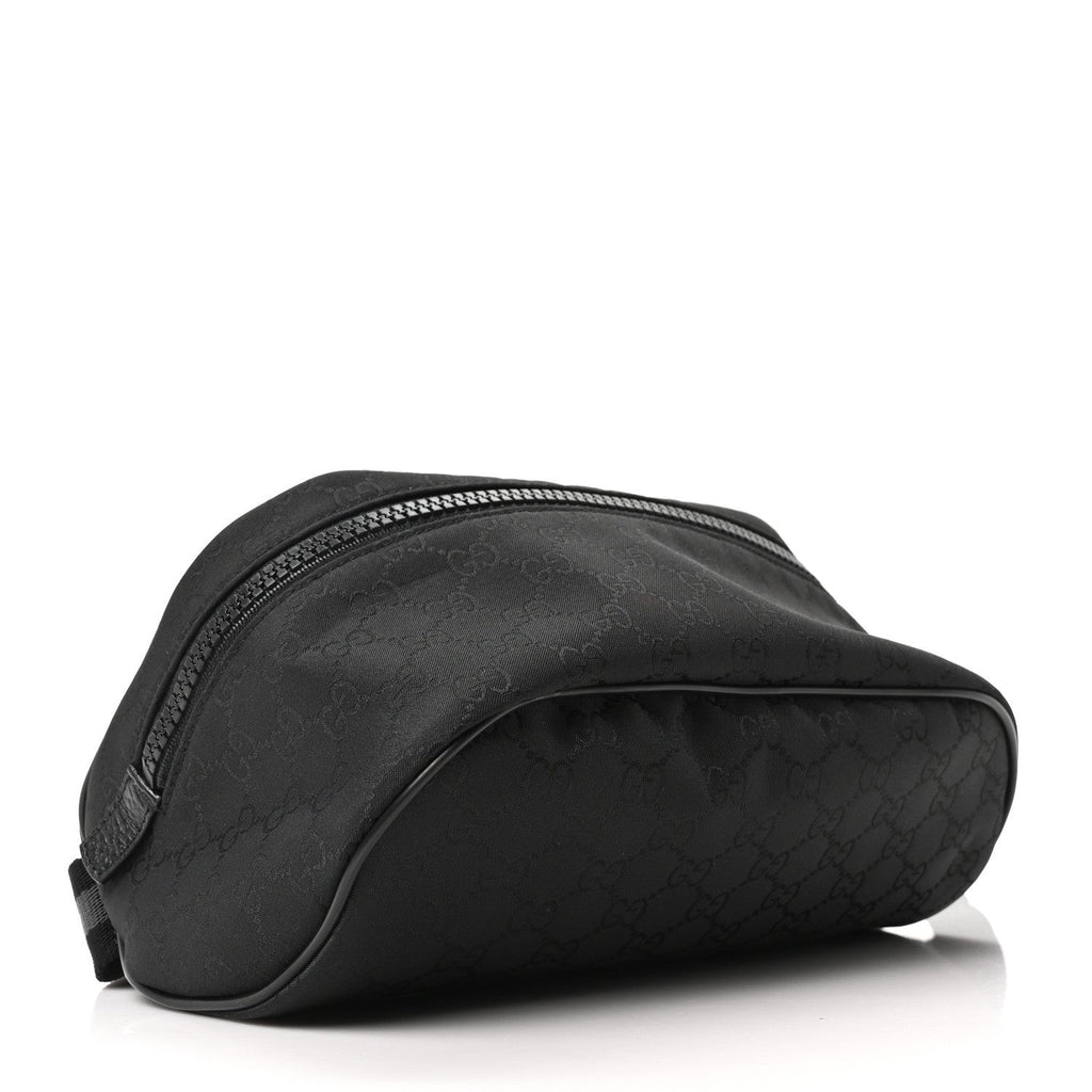Gucci Nylon Monogram Fanny Pack Belt Bag Black